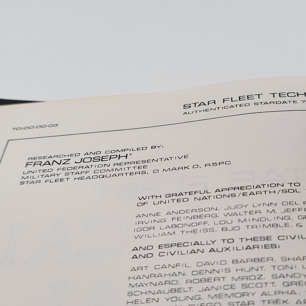 Franz Joseph Star Trek Technical Manual & Concordance Book Club 1st Ed Good - Picture 7 of 16